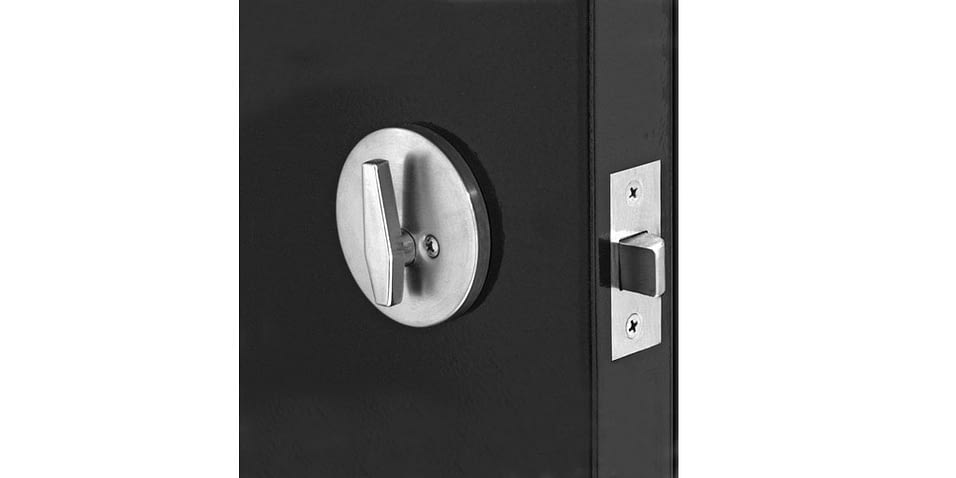 Silver auxiliary lock with turning knob